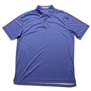 Peter Millar Featherweight Polo Shirt Mens XL Performance Golf Flamingo Blue